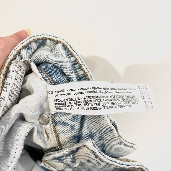 zara high waisted denim pants with flared leg - Picture 6 of 6